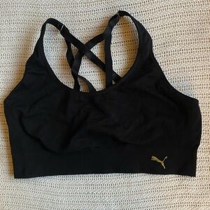 Black Puma Sports Bra Size XL